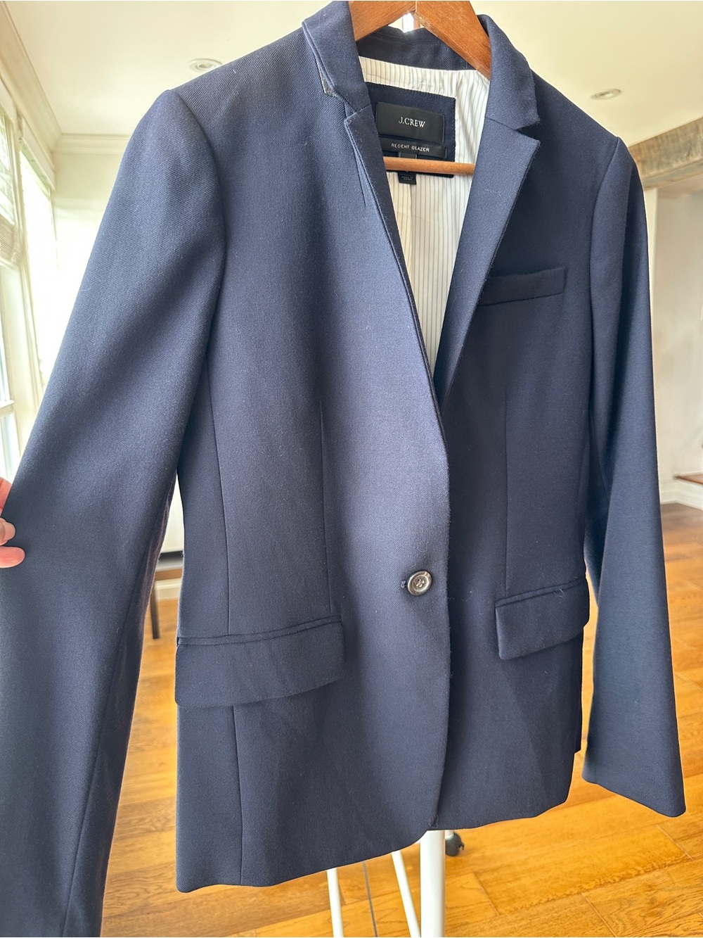 J. Crew Regent Blazer, Single-breasted, Fitted, Wool Blend, Lined